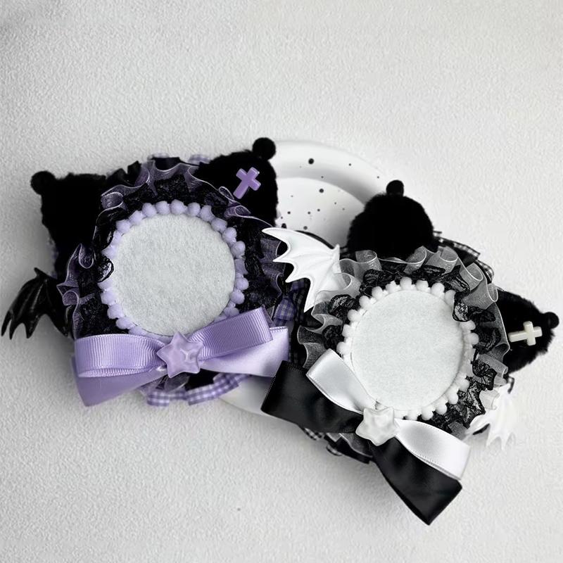 1PC Anime Badge Holder Goods Decoration Bag Accessories ACG Bow Tie Meow Badge Holder Handmade For 58-75mm