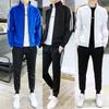 Korean Style Trendy Two-Piece Sportswear: Men's and Women's Casual Sweatshirt and Leggings
