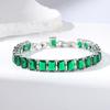 Rectangle Zircon Bracelet Multi-Color Optional Simple Gemstone Jewelry Women'S Gift
