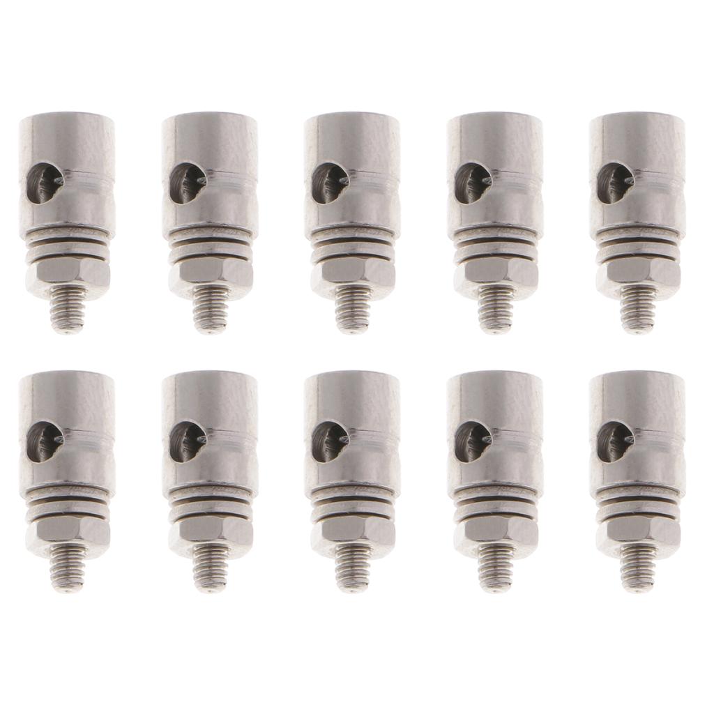 10 Pieces Linkage Stopper Adjustable Connector for Control Rod Servo Arm Metal Locking Function