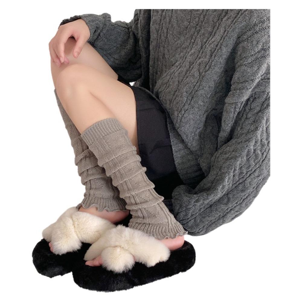 Knitted Foot Cover Leg Warmers Lace Leg Cover Socks Kawaii Stacked Socks For Women Girls