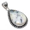 Dendrite Opal Gemstone Handmade 925 Sterling Silver Jewelry Pendant 2.17" SU-10736