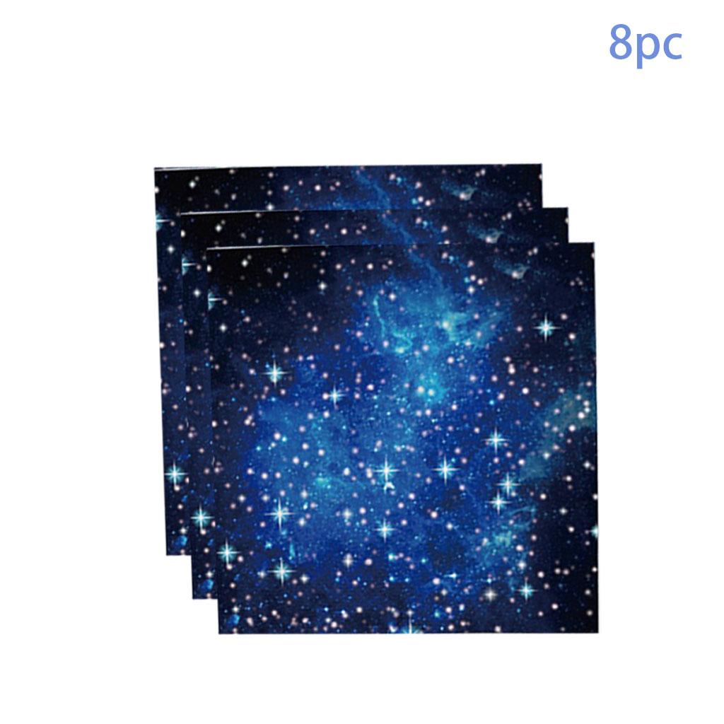 Starry Sky Theme Party Disposable Tableware Blue Night Starry Sky Plates Napkins Cups Kids Boys Happy Birthday Party Supplies