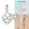 925 Silver 12 Months Birthstone Heart-shaped Beads Charms Fit Original Bracelet Charm Beads Necklace Diy Female Jewelry