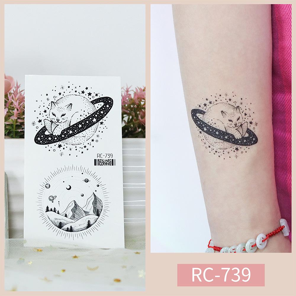 Милые водостойкие наклейки-татуировки с животными Ruikalong