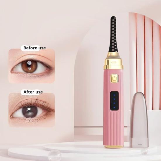 Электрические щипцы для завивки ресниц с защитным чехлом, быстро нагревающиеся, с подогревом, USB-щеточка для завивки ресниц, один зажим для формирования щипцов для завивки ресниц