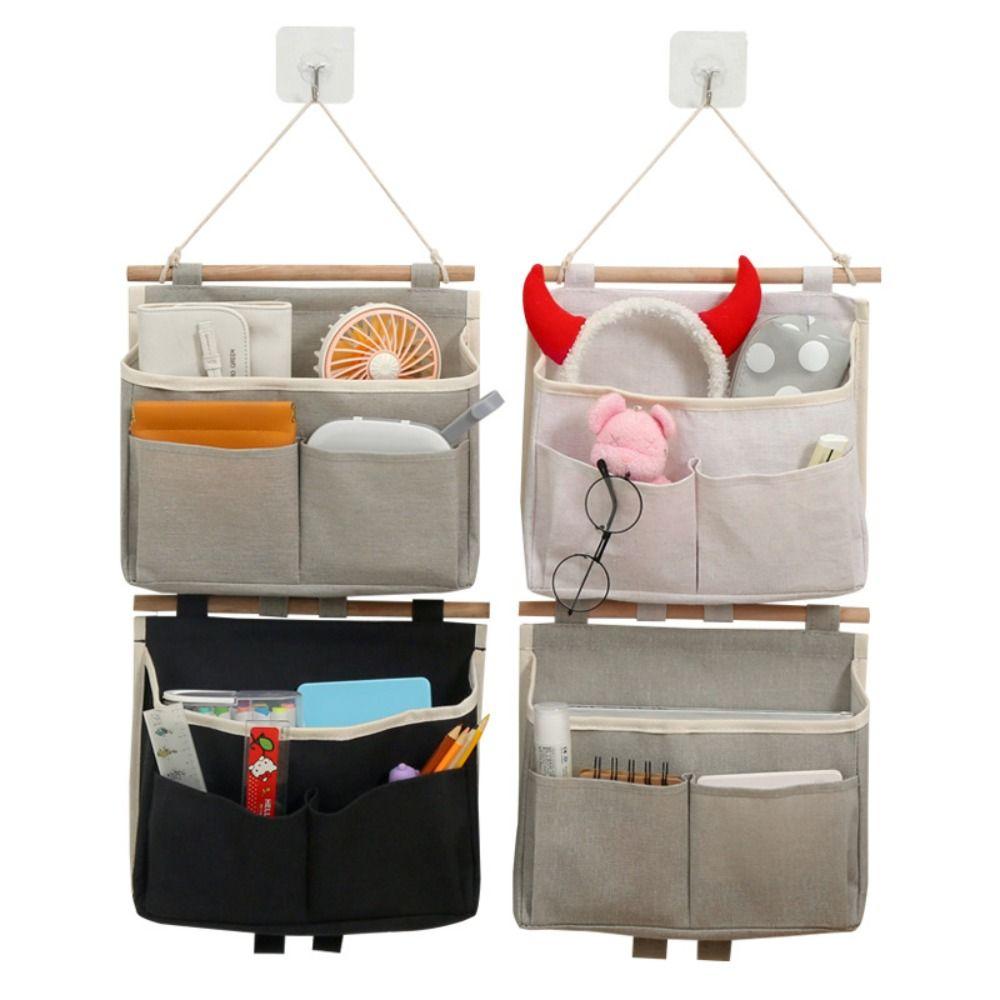 Wall Mounted Storage Bag Waterproof Bedside Organizer Fashion Hanging Bag Home
