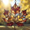 Sun Catcher Autumn Maple Leaf Shape Acrylic Hanging Decoration Window Trap Decorative Home Holidays Birthdays Ornament