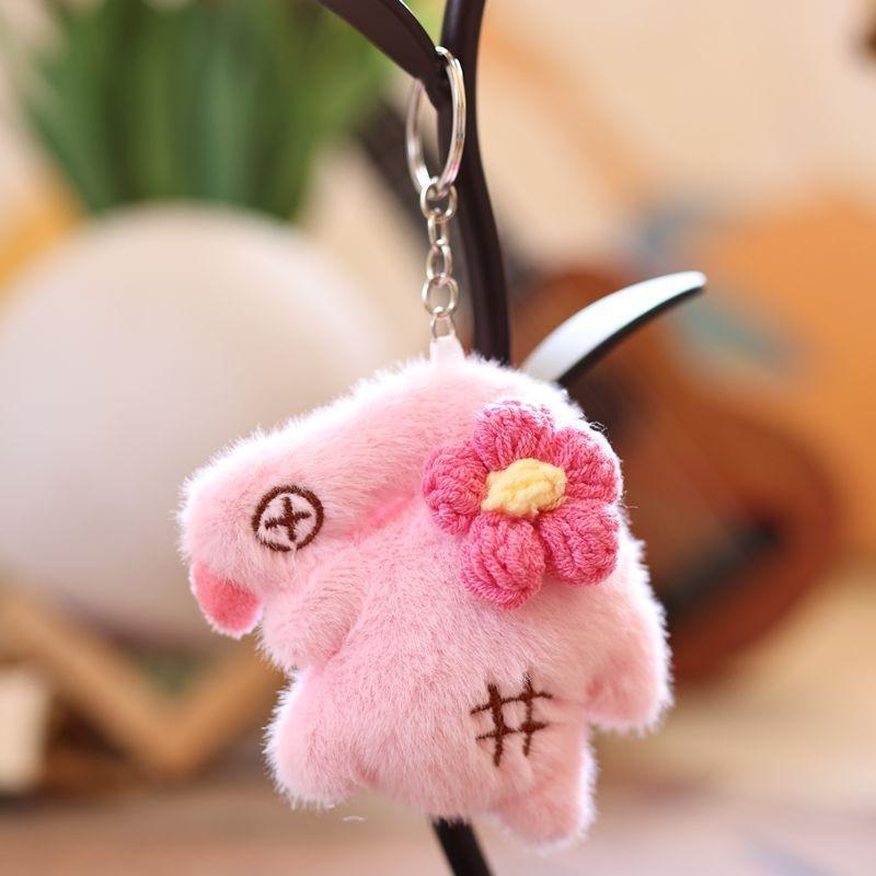 Забавный плюшевый брелок в виде цветка и гуся, мягкая кукла-утка, брелок для ключей, подвеска для рюкзака, украшение для школьной сумки, милые подарки