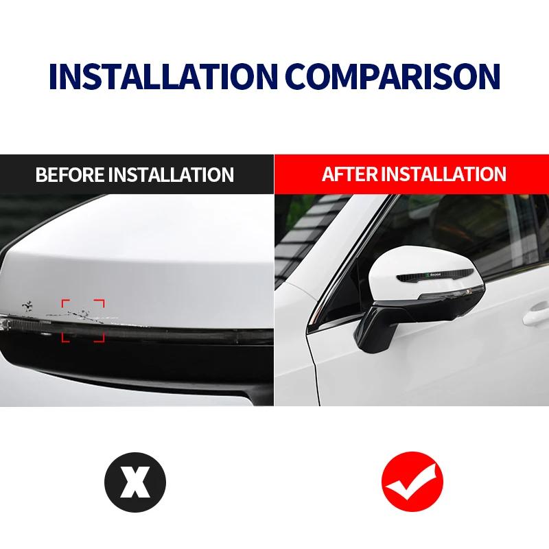 Car Door Edge Anti-collision Protection Strips Rearview Mirror Guards Stickers For Skoda Octavia Fabia Kamiq Kapoq Kodiaq Rapid ulsh63