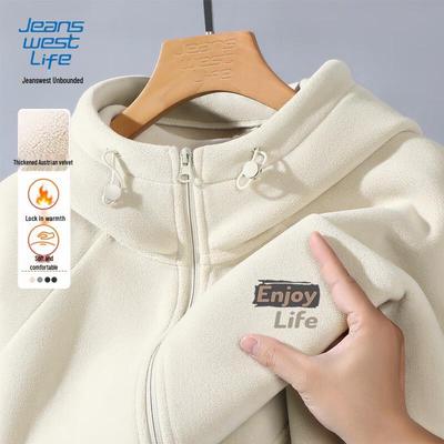 Мужская куртка с капюшоном на флисовой подкладке JEANSWEST LIFE