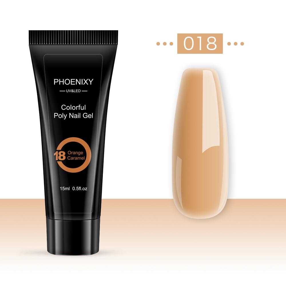 PHOENIXY Gel Nail Extension 15ml Soak Off UV LED Nail Gel For Nail Art Quick Building Colorful Gel Nail Extension Design Manicure