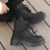 Ботинки мартин мужские простые и универсальные новые осенне-зимние бархатные на платформе мужские туфли черные рабочие ботинки 30366-J