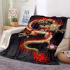 Chinese Dragon or Divine  Fluffy Blanket Flannel Warmth Soft Plush Sofa Throw Dragon Eye Square  Blanket Tourist