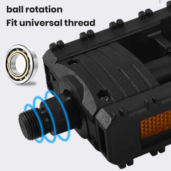 2Pcs Bike Pedals Folding Bicycle Pedals with Smooth Bearings High Strength Ultra-light Universal Simple Installation Bicycle Flat Pedals