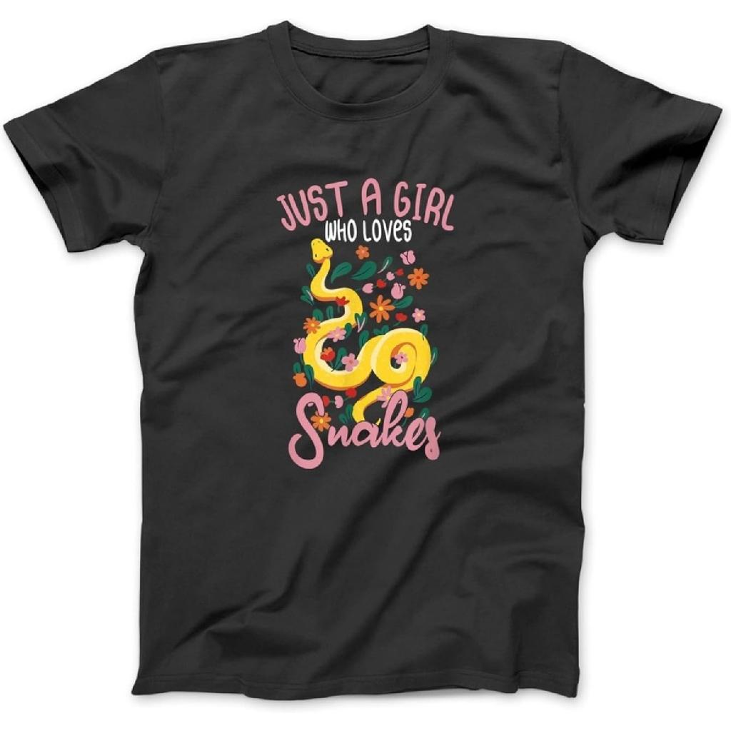 Just A Girl Who Loves Snakes Sayings Animal Snake Lover T-Shirt BLK Men Women Longsleeve Tank Top Hoodie