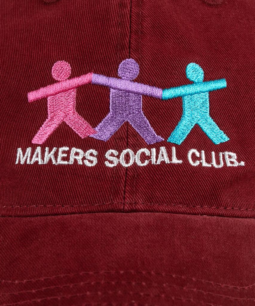 Кепка-бейсболка Social Club Wig Makers - Бордовый