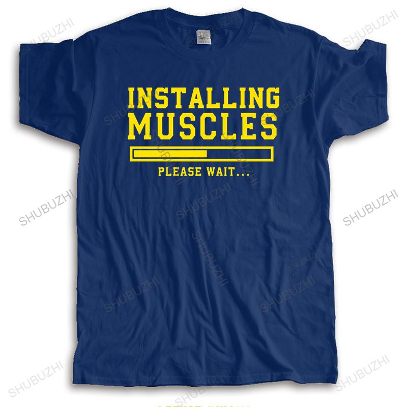 Cotton Summer Vintage Tshirt Unisex Crew Neck Funny Tops Installing Muscles Bigger Size Homme Brand Tshirt Unisex Teeshirt