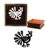 Printtoo Павлин Дизайн Деревянный Резиновый Штамп Дневник Карты Квадратный Коричневый Блок Печати-2 x 2