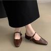 2024 Летние мюли-тапочки женские 2024 Туфли на низком квадратном каблуке женские элегантные вечерние платья сандалии-слайды женские сандалии с квадратным носком