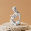 3D-печатное украшение для книжной полки, статуэтка Мыслителя, абстрактное художественное украшение, скульптура Читающий Мыслитель, эстетичная фигурка, современное украшение для дома, гостиной