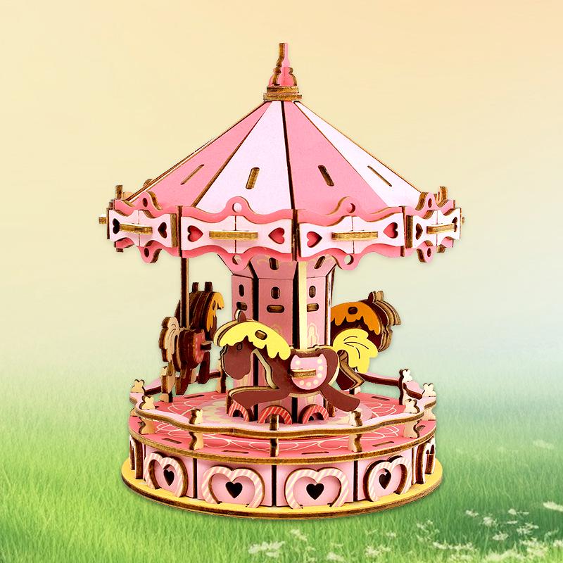 3D Деревянный Пазл Колесо Обозрения - Развивающий DIY Подарок для Детей