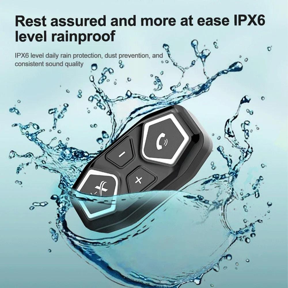 Bluetooth-гарнитура для мотоциклетного шлема X-11 с голосовым помощником Siri, срок службы батареи 50 ч, водонепроницаемость IPX6, шумоподавление CVC, комплект из двух микрофонов для полного/половинного использования