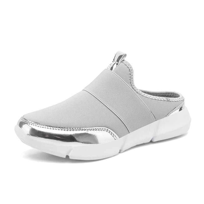 Fashion Designer's New Women's Casual Sports Shoes Spring and Summer Comfortable Breathable Flat Fashion Women All Match Half Slippers