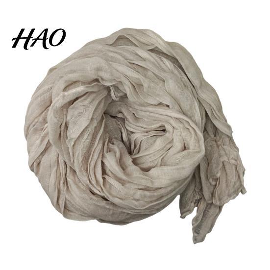 Unisex Scarf Women Solid Color Pleated Long Retro Autumn Vintage Inspired Winter Warm Soft Accessory
