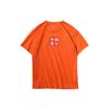 Li Ning Sports Fashion Series Printed Logo Round Neck Short Sleeve T-Shirt Men Tops Orange AHSN645-3