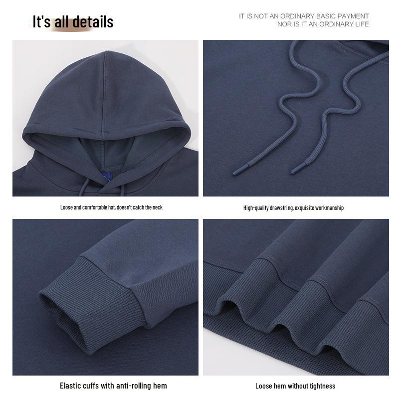 2025 Europe Cross TK Plus Unisex Velvet Cotton Hoodie - Versatile Autumn, Large Letter Print