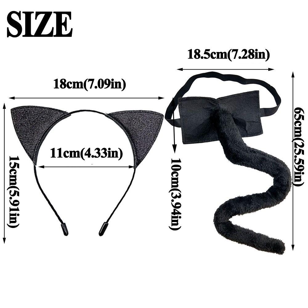 Ears Headband Cat Costume Set Lace Choker Cat Costume Accessories Party Accessories