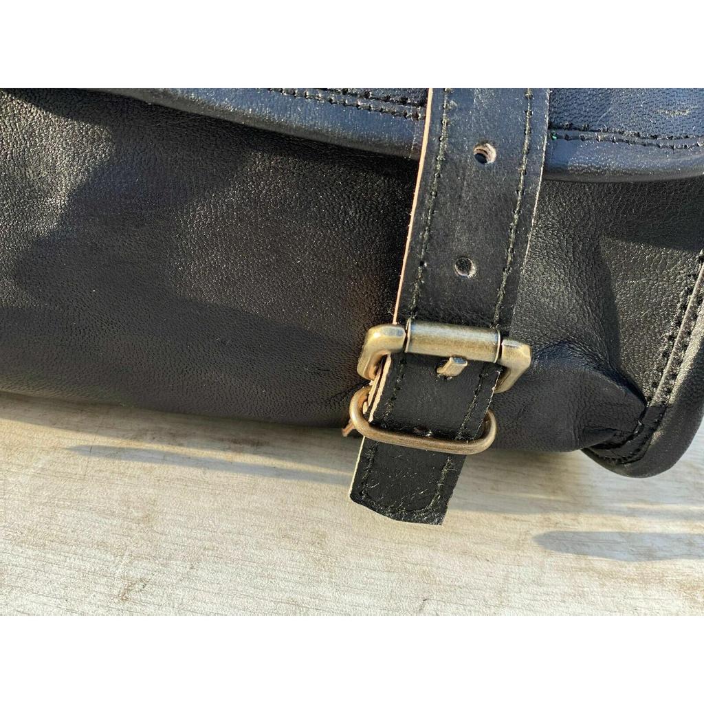 Кожаный Маленький Подсумок для Инструментов Черный Новый Весь Мотоциклетный Багаж Передняя Вилка Боковая Сумка