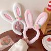 1Pc Rabbit Ear Headband Hat Strawberry Flower Bunny Ear Hair Band