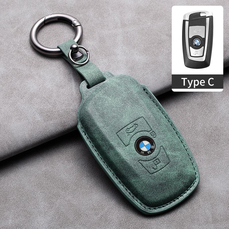 JYPK6 Sheepskin Leather Car Key Case Cover Accessories For BMW 1 2 3 4 5 6 7 Series X1 X3 X4 X5 X6 F36 F25 F26 F30 F34 F10 F07 F20 Z10