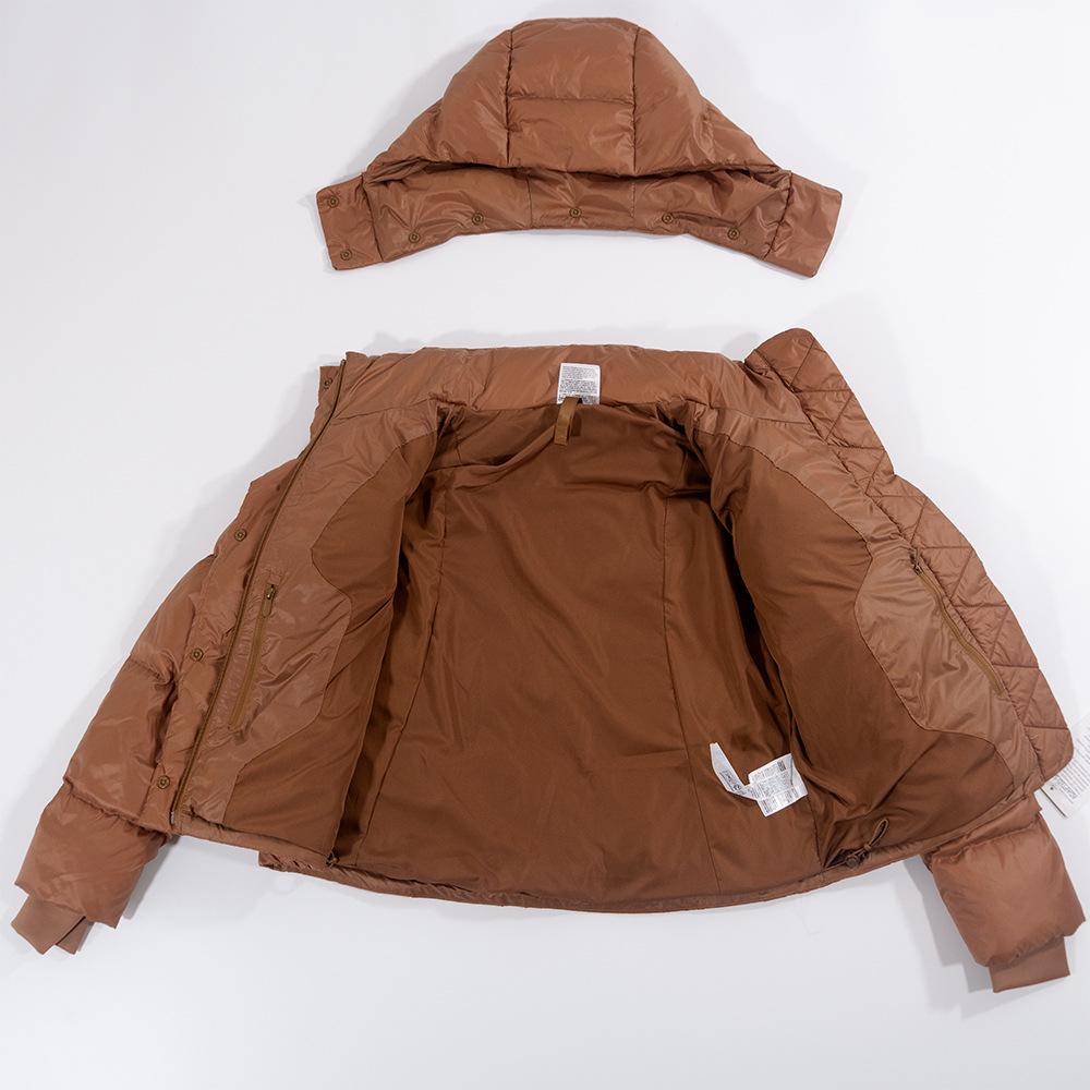 Куртка с капюшоном Lulu Short из утиного пуха, устойчивая к холоду: 4-сетчатый пуховик, съемный и теплый для фитнеса осенью/зимой