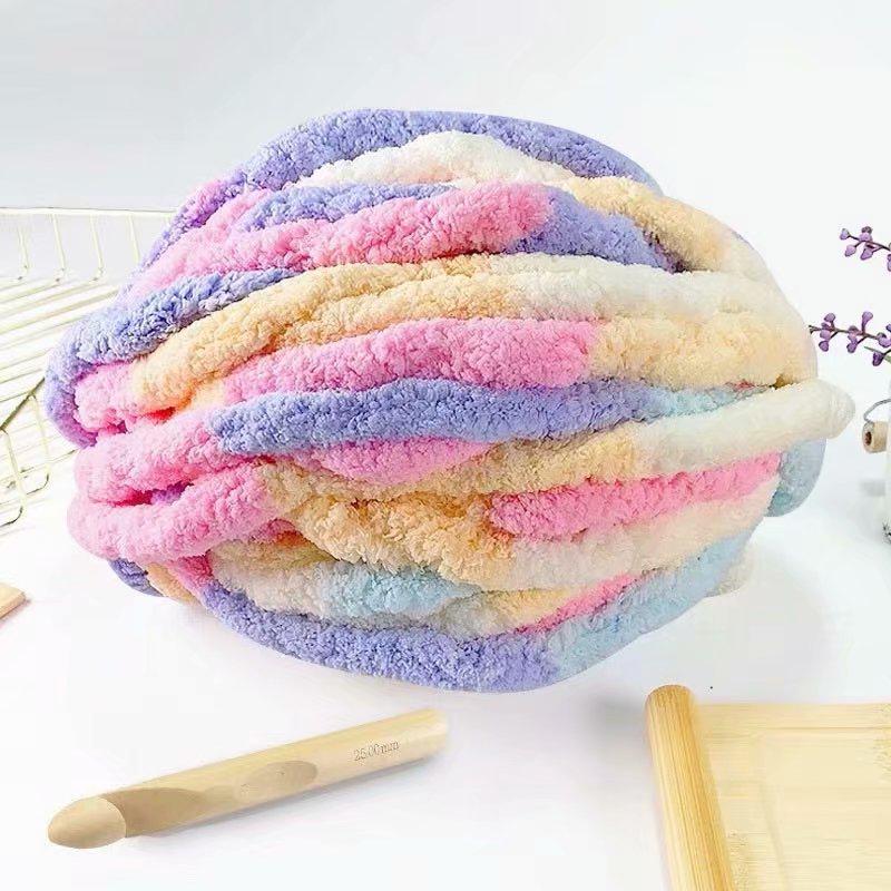Супер Толстая Пряжа для Ледяного Вязания DIY Набор: Пряжа "Хвост кошки" для вязания шарфов, пледов, подушек, кошачьих лежанок и рождественских елок пальцами
