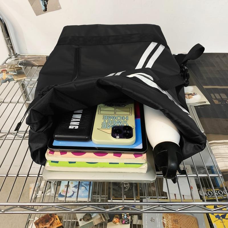 Полосатый лоскутный рюкзак Roll Up для мужчин, для занятий фитнесом и спортом, для школьников и студентов