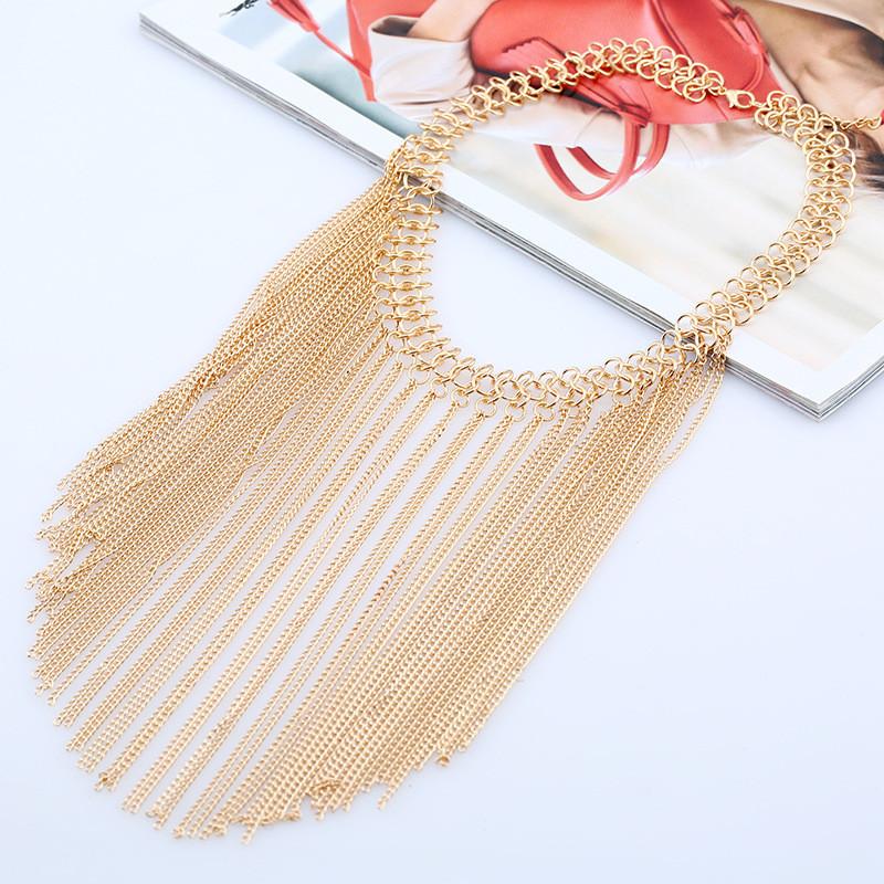 Fashionable Retro Multi Layer Tassel Design Women Necklace For Fashion Lovers