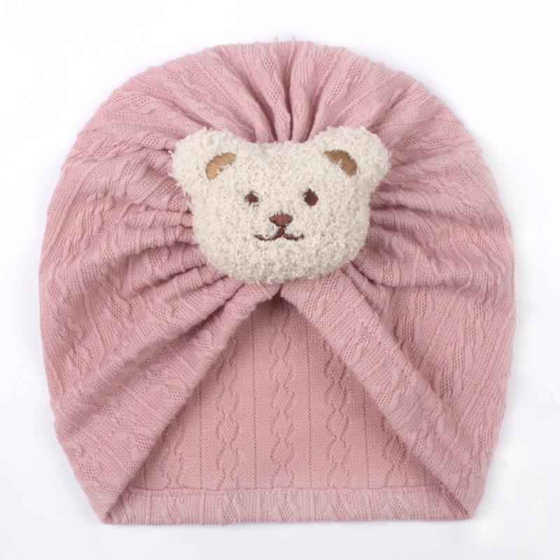 Spring New Children's Soft and Comfortable Pullover Hat, Baby Cute Bear Headscarf Hat, Baby Hat
