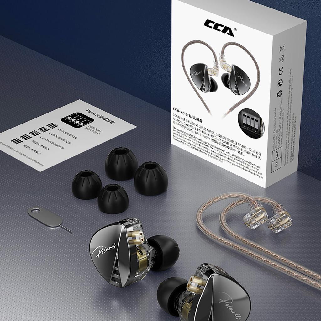 LINSOUL CCA Polaris Professional Monitor Earphones with Dedicated Switch for Custom IEMs for Audio Enthusiasts Combine All Tunings Through Switch In