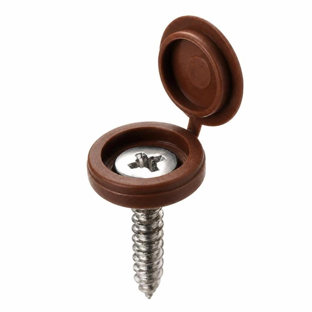 200pcs M5 Size Hinged Screw Caps Hinged Flip Cover Self Tapping Screw Caps Screw Cap Covers Closet