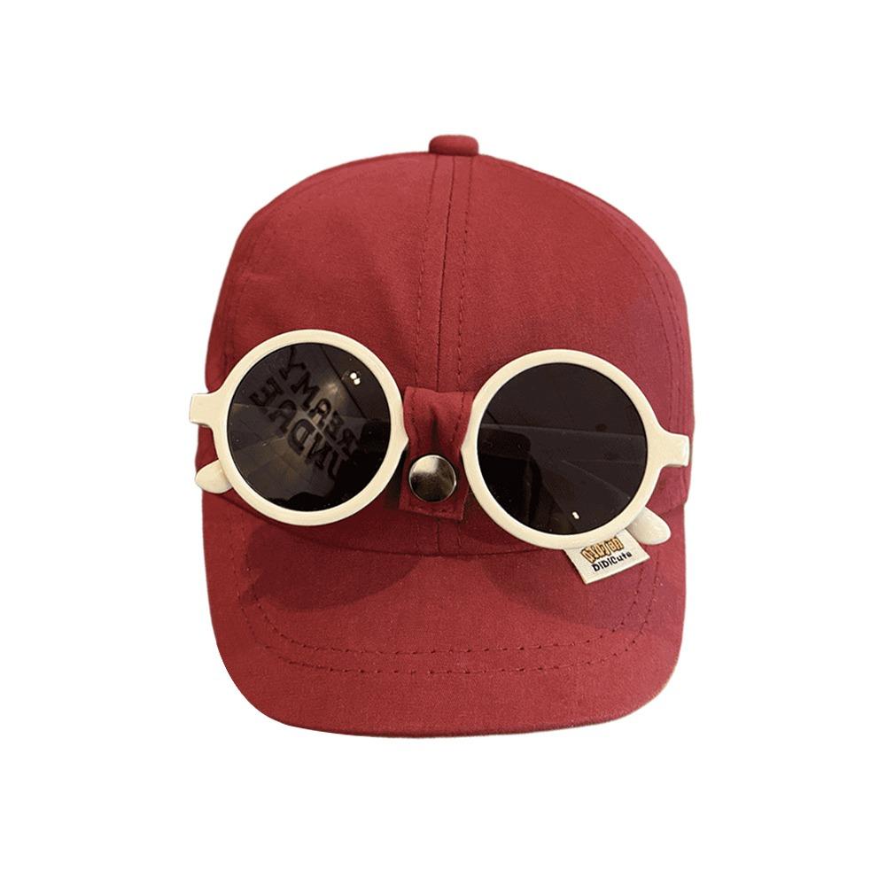 Sunshade Kids Children Sun Visor Hats Sunscreen Hip Hop Hat With Sunglasse  Spring Summer Autumn