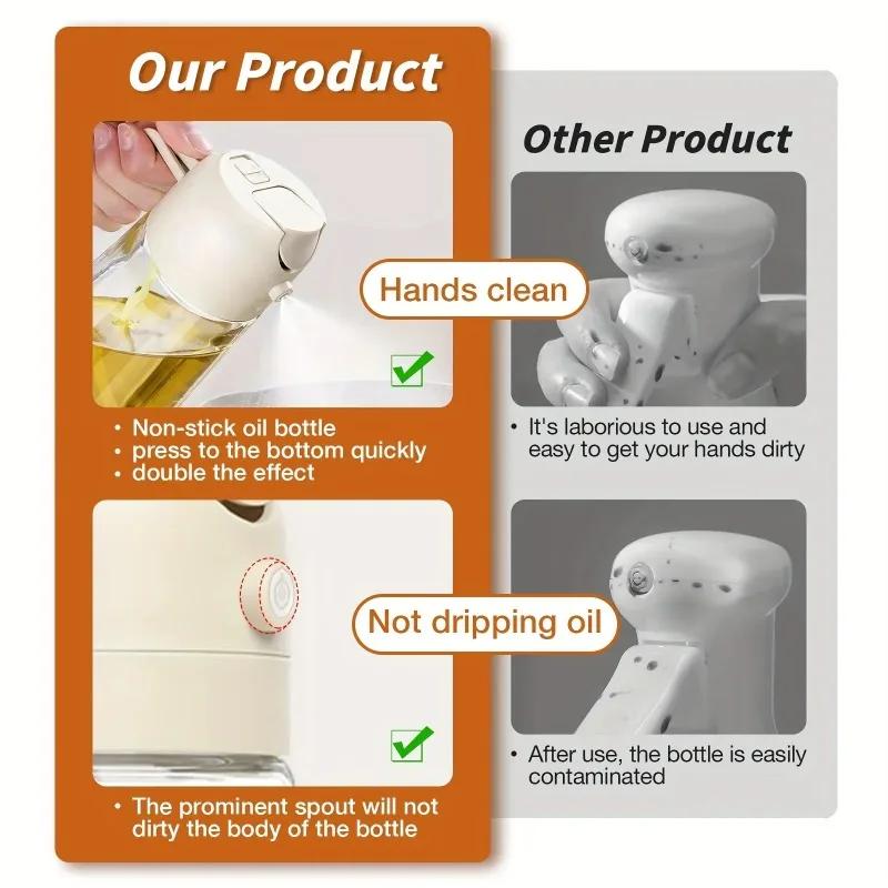 2в1 500 мл пластиковый распылитель масла распылитель распылитель масла баночка для масла Cruet барбекю кухня выпечка обжарка пикник кухонный инструмент