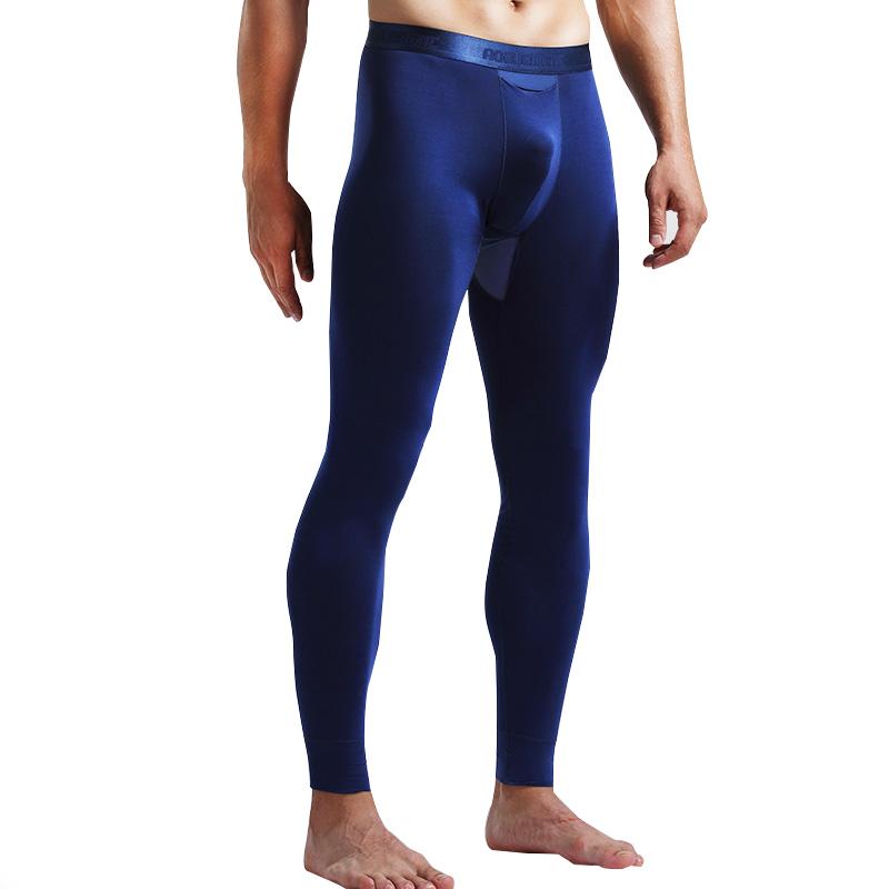 Mens Underpants Comfortable Breathable Mesh Thin Long Johns Fashion Mid Waist Underwear For Man