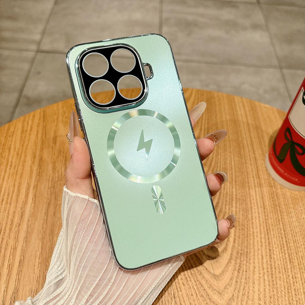 Чехол Mi 15T Mi15T Pro Роскошный Позолоченный Магнитный Чехол для Телефона Для Xiaomi Mi 15T Mi15T 15 T Pro 15TPro Беспроводная Зарядка Задняя Крышка