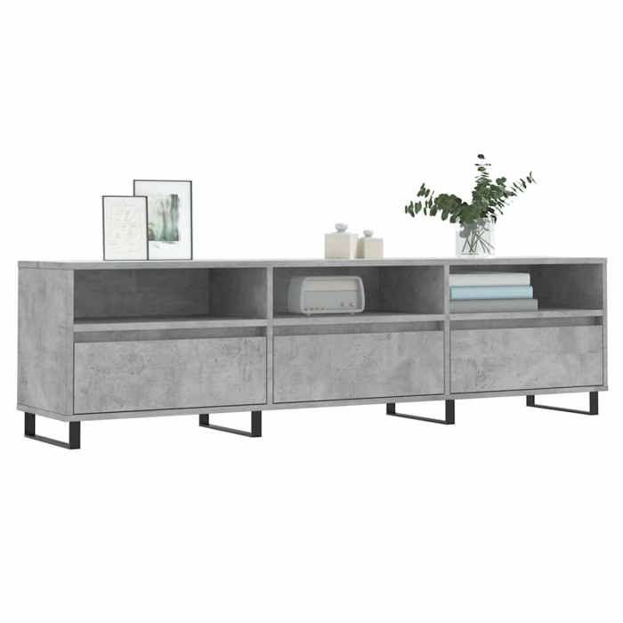 VidaXL TV Cabinet Concrete Grey 150x30x44.5 Cm Engineered Wood 831304