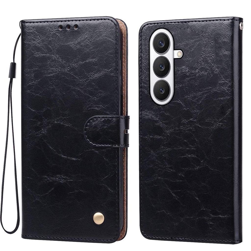 Винтажный чехол-бумажник с текстурой Crazy Horse из ПУ кожи для Samsung Galaxy S24+, S24 FE, S24, S23 FE, A56 5G, с держателем для карт, подставкой, противоударный