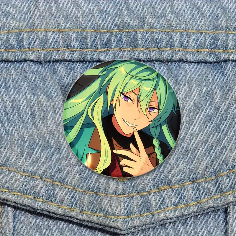 32/44/58 мм Аниме Ensemble Stars Pin Мультяшная фигурка Wataru Hibiki Брошь Креативный милый художественный значок для рюкзака Декор Фанаты Коллекция Подарки