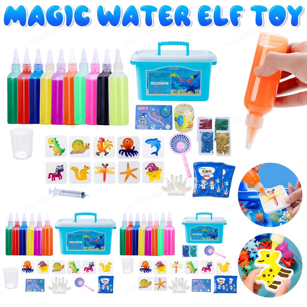 Magic Water Elf Toy Kit Handmade Water Toy DIY Fairy Magic Water Elf Animal Mold Birthday Christmas Gifts for Kids Party Favors
